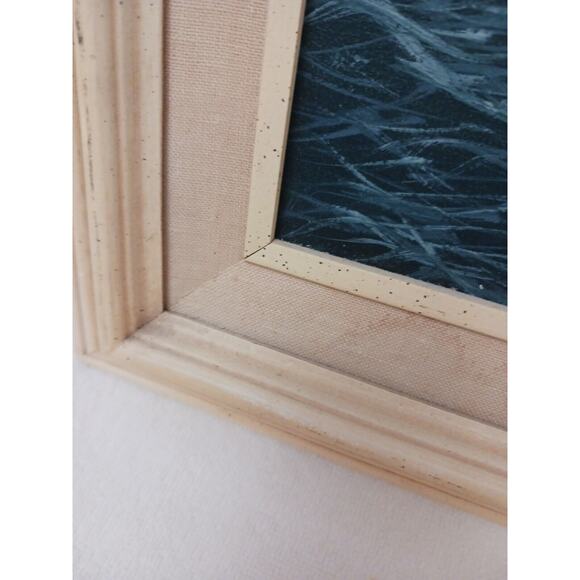 Ocean Waves Oil Painting 17x21 Framed Signed Original Canvas Sea by W. DAWSON - Picture 11 of 16